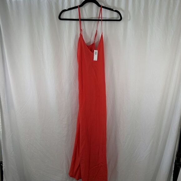 New Old Navy Maxi Dress Women Medium Pink Sleeveless Spaghetti Strap Lightweight - Picture 1 of 7